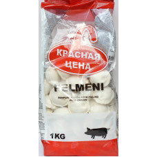 Pelmeni Krasnaja zena med fläskfyllning