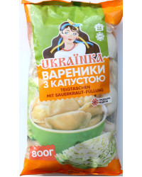 Vareniki with sauerkraut filling