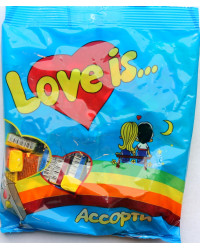 Chewing gum with different flavors "assorti wkusow .Love is.."