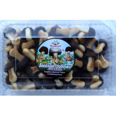 Roliga svampar med choklad