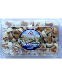 Funny mushrooms with white chocolate