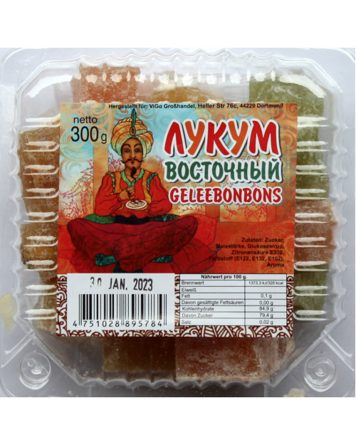 Marmalade confection lukum Vostotchnyi