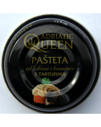 Fish spread with black truffle and milk protein