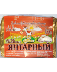 Melt cheese Jantarnyj with mushrooms