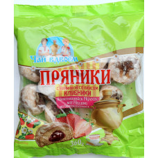 Pepparkakor Pryaniki med jordgubbsfyllning