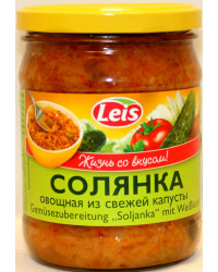 Soup Soljanka with fresh cabbage