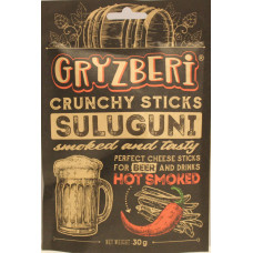 Ostpinnar Suluguni, torkade och rökta, chilismak